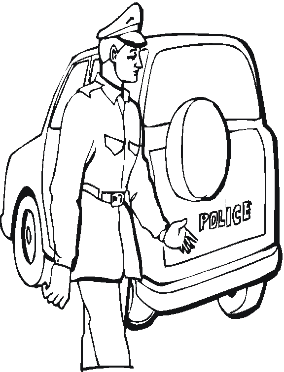 Dibujo para colorear: Oficial de policia (Ocupaciones) #105490 - Dibujos para Colorear e Imprimir Gratis
