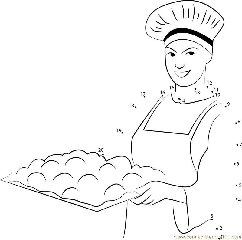 Dibujo para colorear: Panadero (Ocupaciones) #89901 - Dibujos para Colorear e Imprimir Gratis