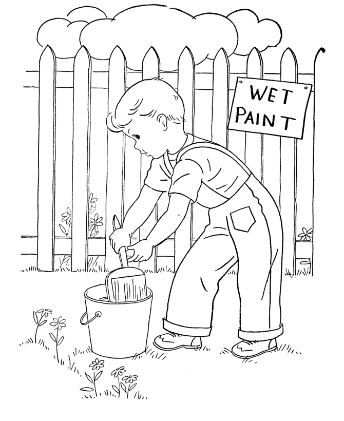 Dibujo para colorear: Pintor (Ocupaciones) #104394 - Dibujos para Colorear e Imprimir Gratis