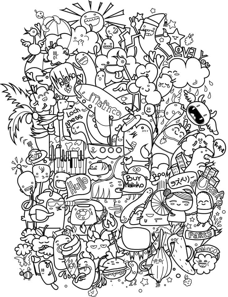 Dibujo gratuito Arte Doodle #190863 de la coleccion Otro para imprimir