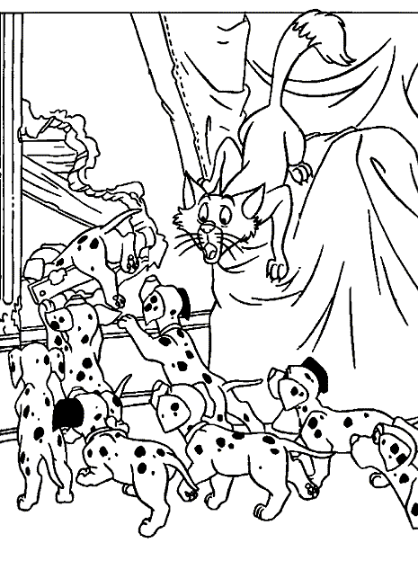Dibujo para colorear: 101 Dalmatians (Películas de animación) #129275 - Dibujos para Colorear e Imprimir Gratis