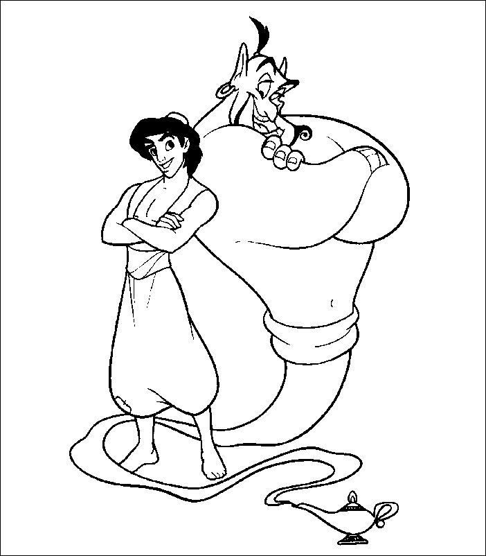 Dibujo para colorear: Aladdin (Películas de animación) #127594 - Dibujos para Colorear e Imprimir Gratis