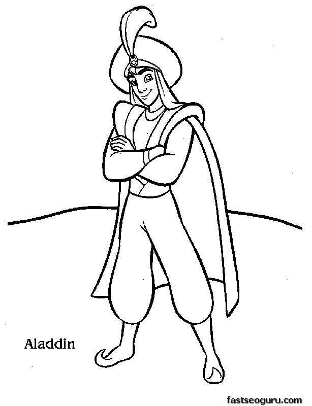 Dibujo para colorear: Aladdin (Películas de animación) #127616 - Dibujos para Colorear e Imprimir Gratis