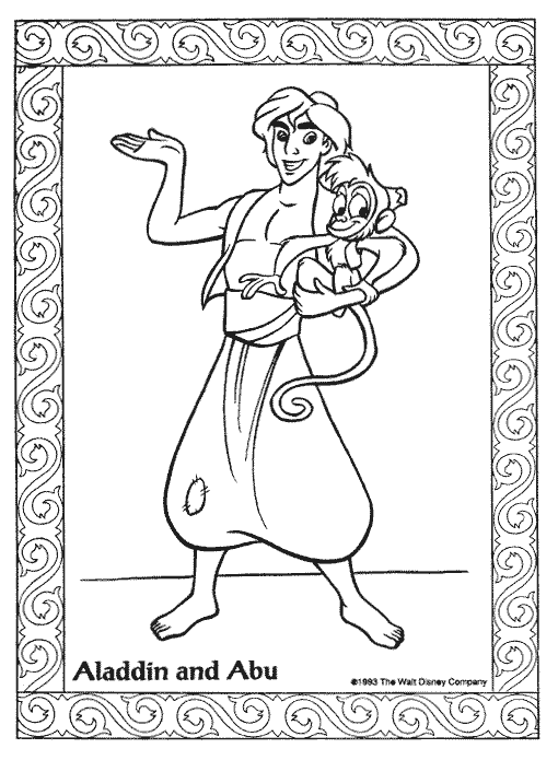 Dibujo para colorear: Aladdin (Películas de animación) #127630 - Dibujos para Colorear e Imprimir Gratis