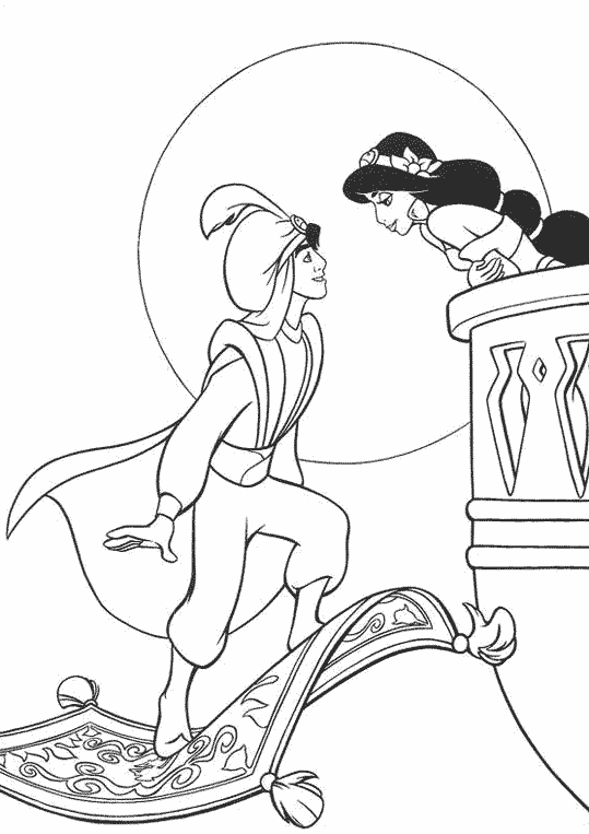 Dibujo para colorear: Aladdin (Películas de animación) #127635 - Dibujos para Colorear e Imprimir Gratis