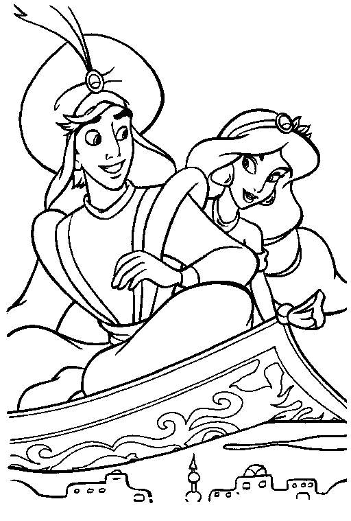 Dibujo para colorear: Aladdin (Películas de animación) #127673 - Dibujos para Colorear e Imprimir Gratis