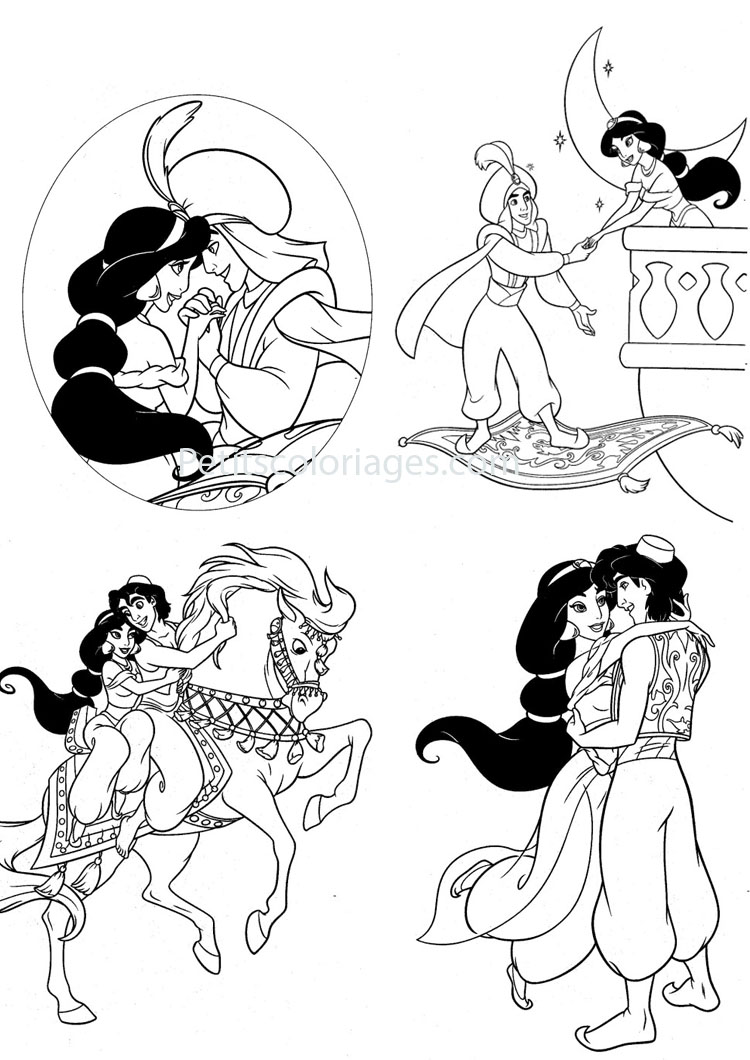 Dibujo para colorear: Aladdin (Películas de animación) #127691 - Dibujos para Colorear e Imprimir Gratis