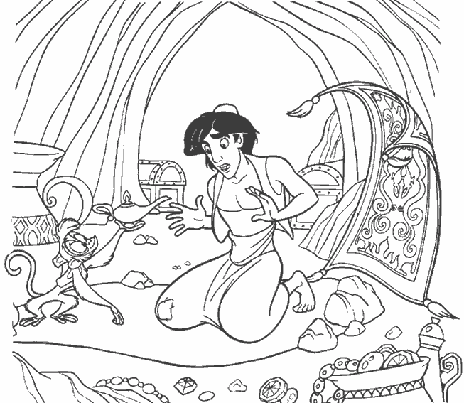 Dibujo para colorear: Aladdin (Películas de animación) #127716 - Dibujos para Colorear e Imprimir Gratis