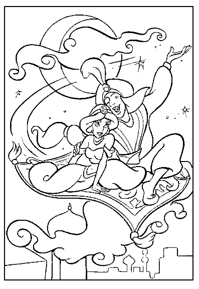 Dibujo para colorear: Aladdin (Películas de animación) #127717 - Dibujos para Colorear e Imprimir Gratis