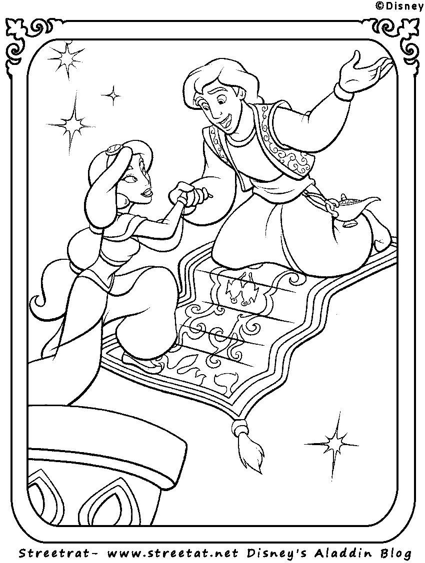 Dibujo para colorear: Aladdin (Películas de animación) #127741 - Dibujos para Colorear e Imprimir Gratis