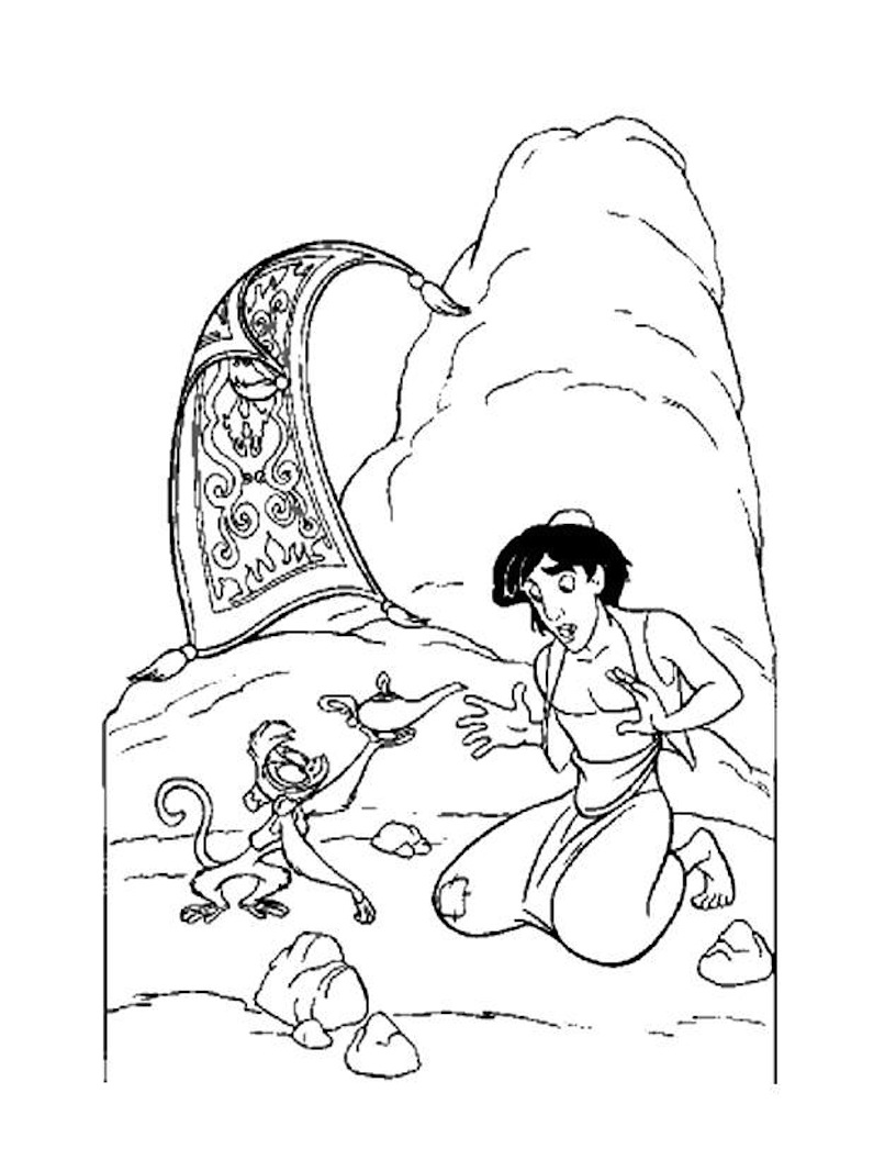Dibujo para colorear: Aladdin (Películas de animación) #127748 - Dibujos para Colorear e Imprimir Gratis