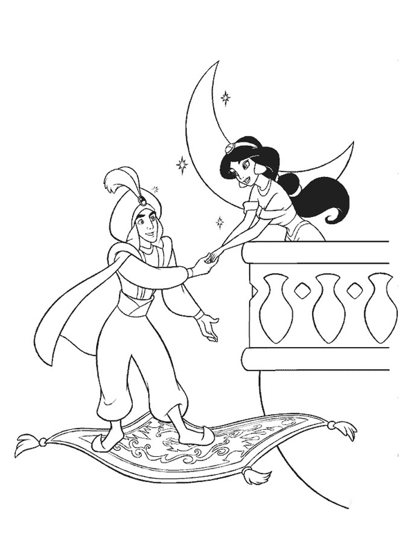 Dibujo para colorear: Aladdin (Películas de animación) #127755 - Dibujos para Colorear e Imprimir Gratis