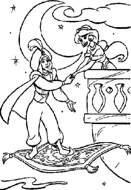Dibujo para colorear: Aladdin (Películas de animación) #127759 - Dibujos para Colorear e Imprimir Gratis