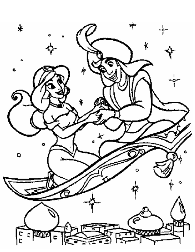 Dibujo para colorear: Aladdin (Películas de animación) #127760 - Dibujos para Colorear e Imprimir Gratis