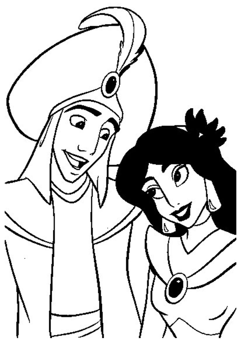 Dibujo para colorear: Aladdin (Películas de animación) #127787 - Dibujos para Colorear e Imprimir Gratis