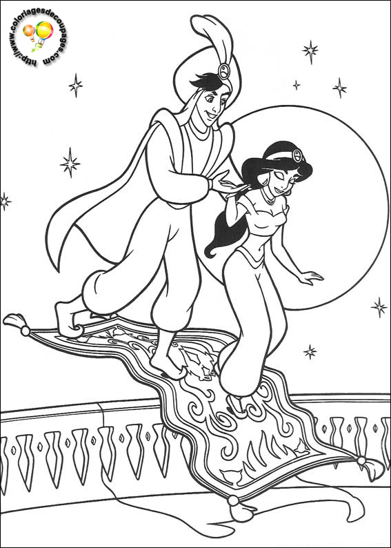 Dibujo para colorear: Aladdin (Películas de animación) #127820 - Dibujos para Colorear e Imprimir Gratis