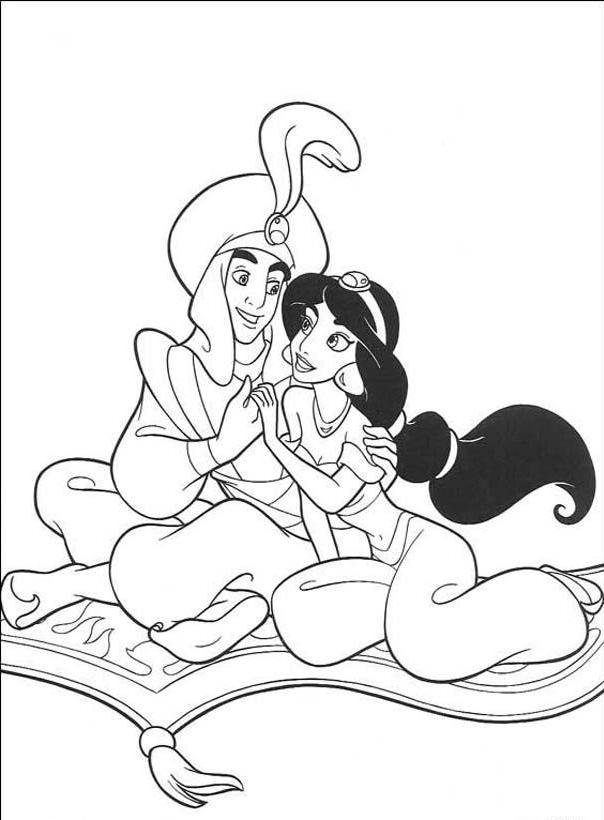 Dibujo para colorear: Aladdin (Películas de animación) #127843 - Dibujos para Colorear e Imprimir Gratis