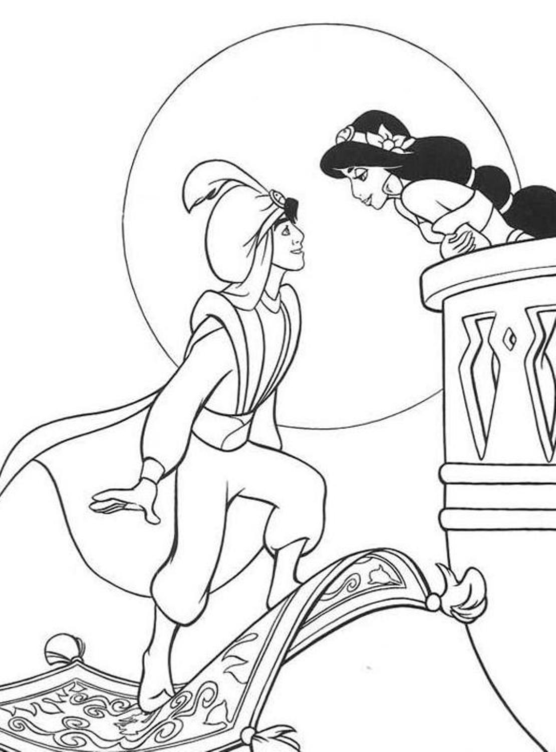 Dibujo para colorear: Aladdin (Películas de animación) #127866 - Dibujos para Colorear e Imprimir Gratis