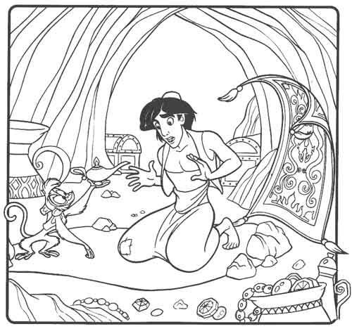 Dibujo para colorear: Aladdin (Películas de animación) #127867 - Dibujos para Colorear e Imprimir Gratis