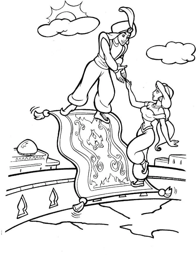 Dibujo gratuito Aladino #127627 de la coleccion Películas de Animación para imprimir
