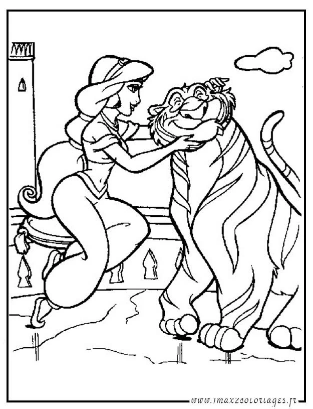 Dibujo gratuito Aladino #127651 de la coleccion Películas de Animación para imprimir