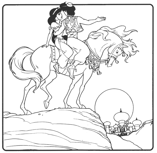 Dibujo gratuito Aladino #127681 de la coleccion Películas de Animación para imprimir