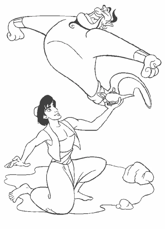 Dibujo gratuito Aladino #127728 de la coleccion Películas de Animación para imprimir