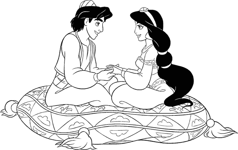 Dibujo gratuito Aladino #127765 de la coleccion Películas de Animación para imprimir