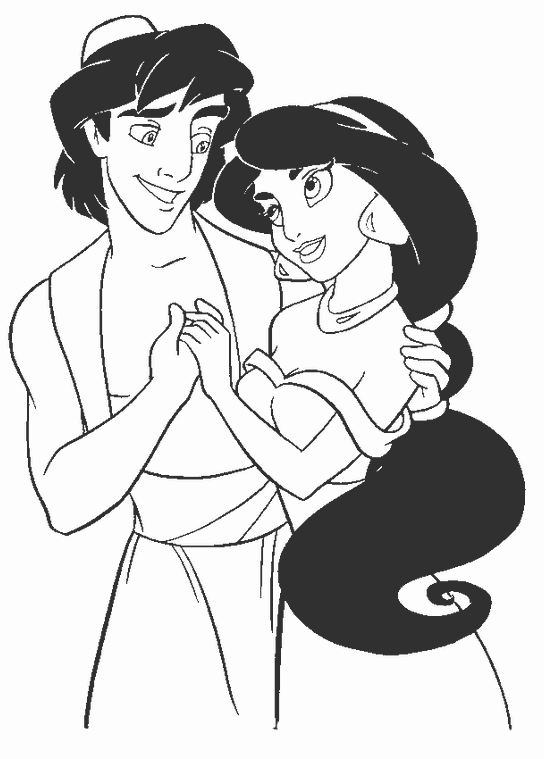 Dibujo gratuito Aladino #127782 de la coleccion Películas de Animación para imprimir