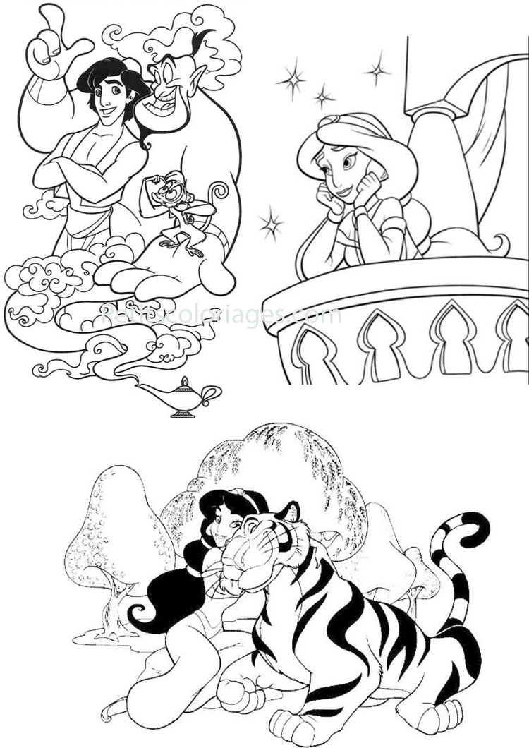 Dibujo para colorear: Aladino (Películas de Animación) #127783 - Dibujos para Colorear e Imprimir Gratis