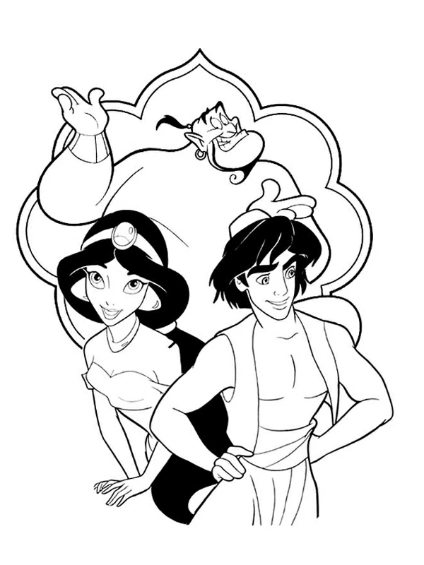 Dibujo gratuito Aladino #127814 de la coleccion Películas de Animación para imprimir