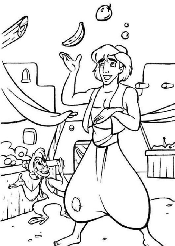 Dibujo gratuito Aladino #127859 de la coleccion Películas de Animación para imprimir