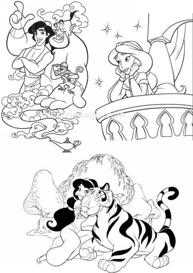 Dibujo gratuito Aladino #127878 de la coleccion Películas de Animación para imprimir