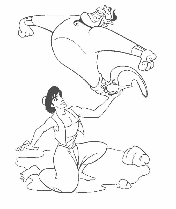 Dibujo gratuito Aladino #189264 de la coleccion Películas de Animación para imprimir