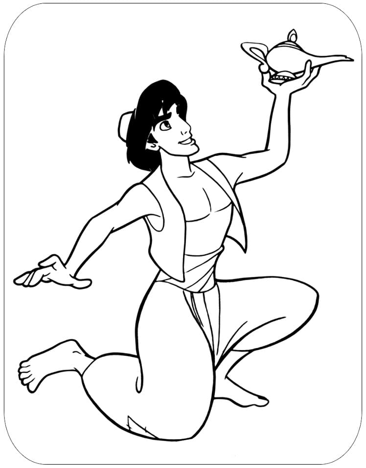 Dibujo gratuito Aladino #189278 de la coleccion Películas de Animación para imprimir
