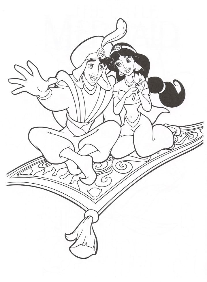 Dibujo gratuito Aladino #189280 de la coleccion Películas de Animación para imprimir