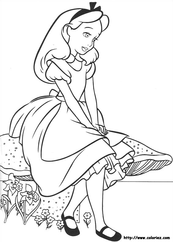 Dibujo para colorear: Alice in Wonderland (Películas de animación) #127998 - Dibujos para Colorear e Imprimir Gratis