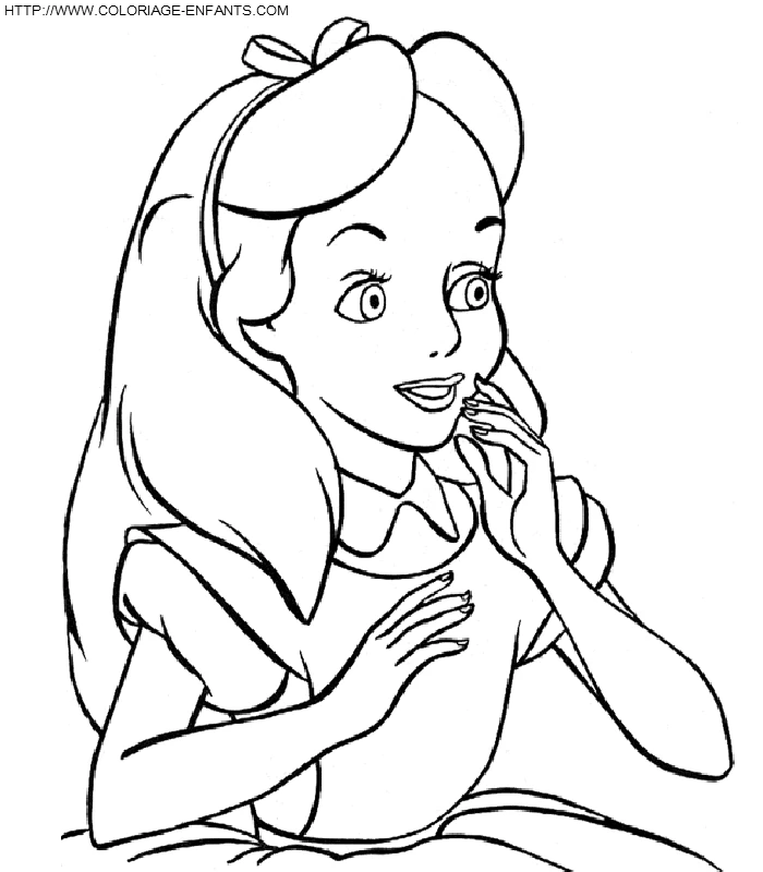 Dibujo para colorear: Alicia en el País de las Maravillas (Películas de Animación) #127887 - Dibujos para Colorear e Imprimir Gratis
