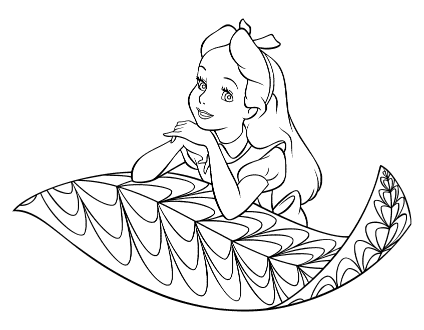 Dibujo gratuito Alicia en el País de las Maravillas #127911 de la coleccion Películas de Animación para imprimir