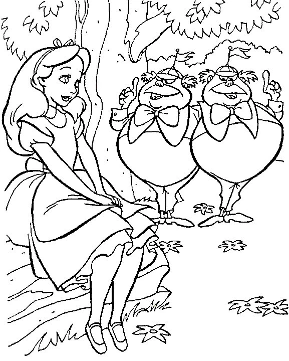 Dibujo gratuito Alicia en el País de las Maravillas #127935 de la coleccion Películas de Animación para imprimir