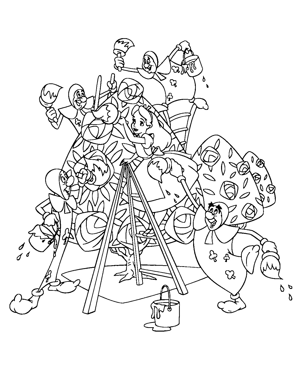 Dibujo gratuito Alicia en el País de las Maravillas #127941 de la coleccion Películas de Animación para imprimir