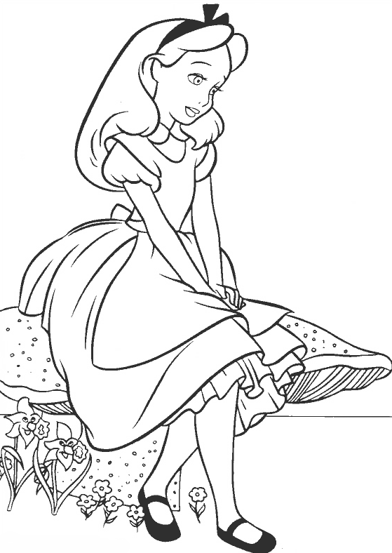 Dibujo gratuito Alicia en el País de las Maravillas #127948 de la coleccion Películas de Animación para imprimir