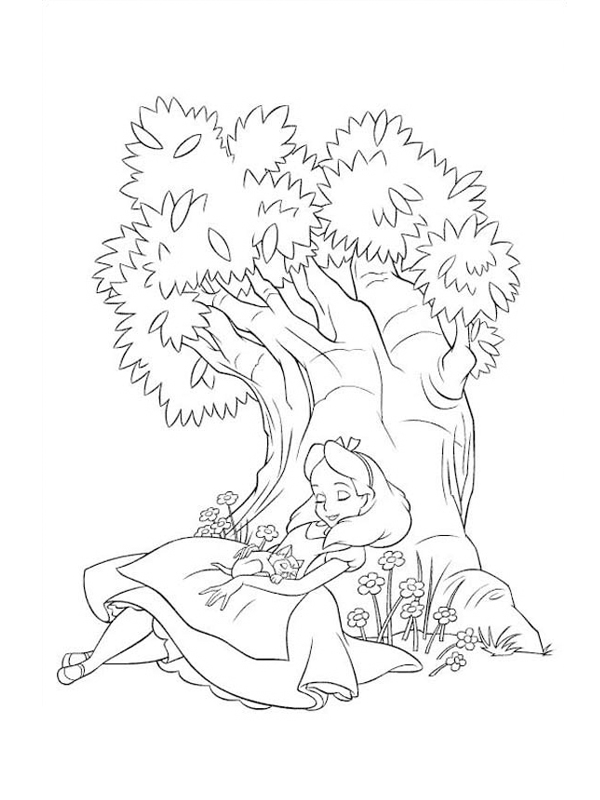 Dibujo gratuito Alicia en el País de las Maravillas #127968 de la coleccion Películas de Animación para imprimir