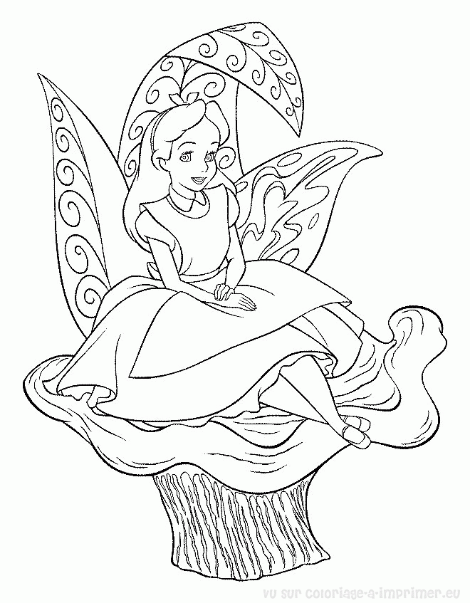 Dibujo gratuito Alicia en el País de las Maravillas #127989 de la coleccion Películas de Animación para imprimir