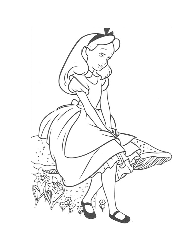 Dibujo gratuito Alicia en el País de las Maravillas #128020 de la coleccion Películas de Animación para imprimir
