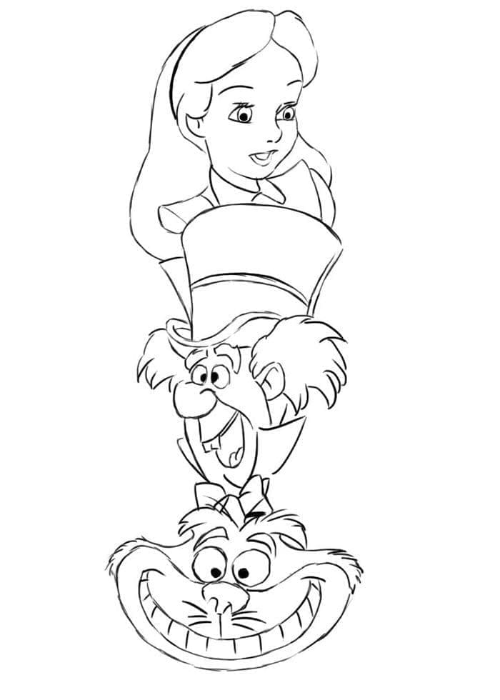 Dibujo gratuito Alicia en el País de las Maravillas #202798 de la coleccion Películas de Animación para imprimir