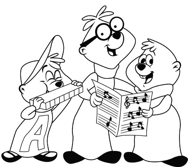 Dibujo para colorear: Alvin and the Chipmunks (Películas de animación) #128274 - Dibujos para Colorear e Imprimir Gratis