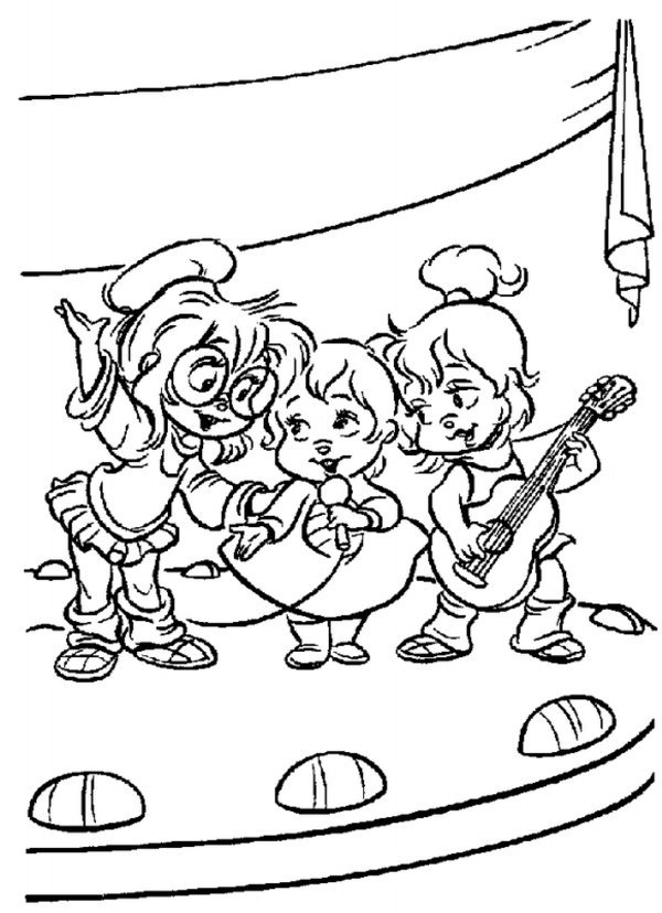 Dibujo para colorear: Alvin and the Chipmunks (Películas de animación) #128278 - Dibujos para Colorear e Imprimir Gratis