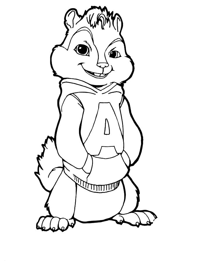 Dibujo para colorear: Alvin and the Chipmunks (Películas de animación) #128285 - Dibujos para Colorear e Imprimir Gratis