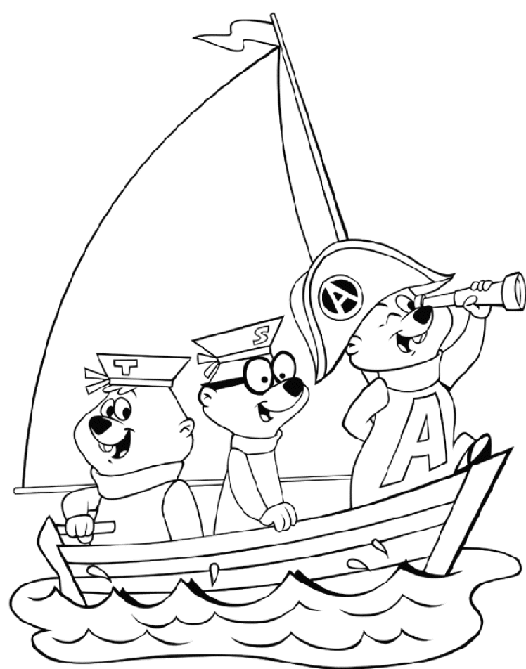 Dibujo para colorear: Alvin and the Chipmunks (Películas de animación) #128289 - Dibujos para Colorear e Imprimir Gratis